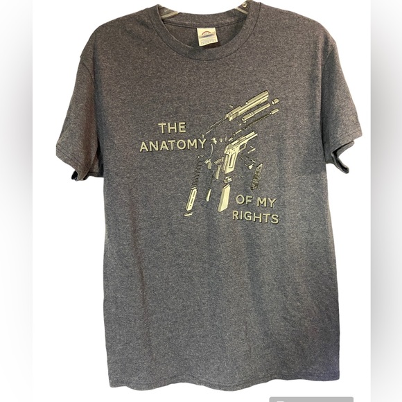 Delta pro weight grey 2nd amendment short sleeve crew neck tshirt mens medium - Picture 1 of 5